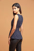 Metallic Peplum Top